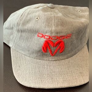 Vintage Dodge Hat Truck Ram Chrysler Mopar Embroidered Red Gray